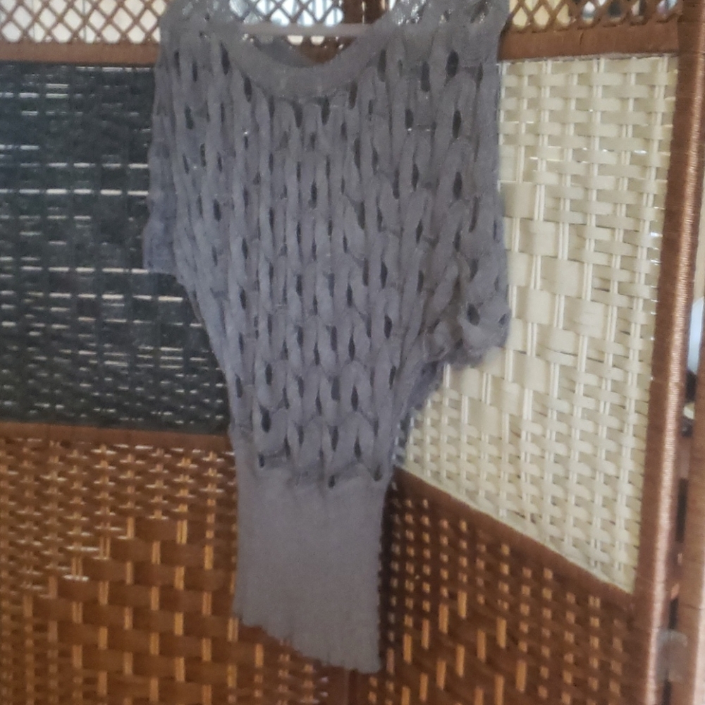 Grey netted shirt